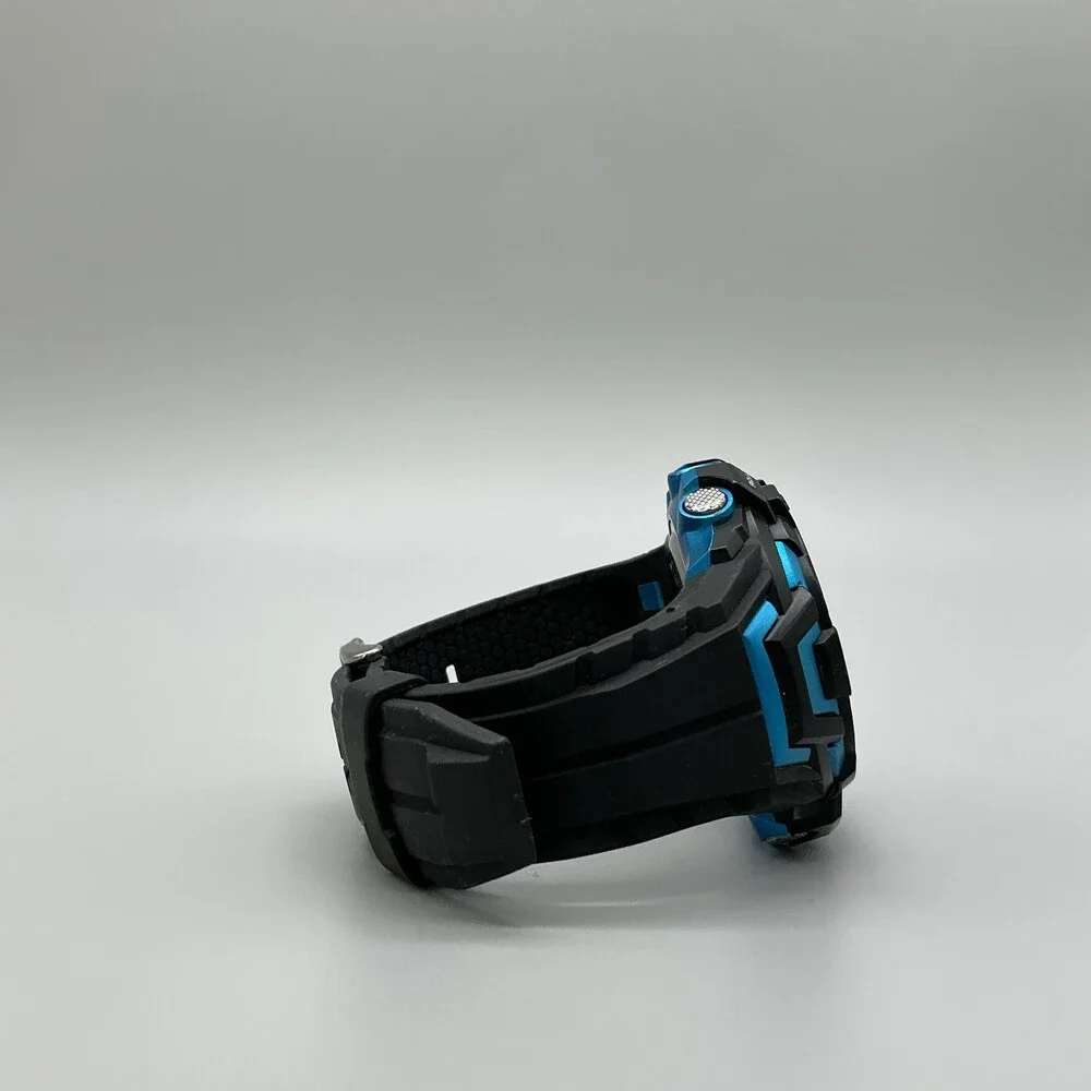 Armitron 40/8342 Mens Watch 53mm Digital Backlight Black Blue Resin New Battery